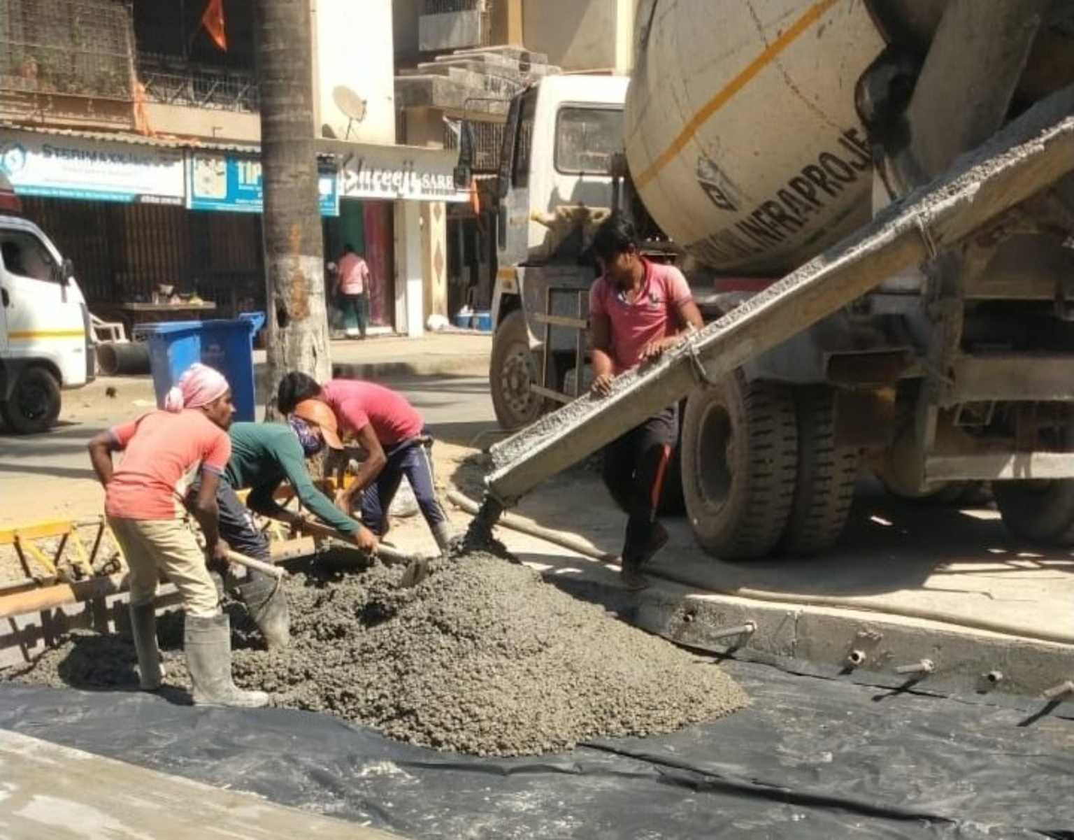 Ready Mix Concrete Pouring